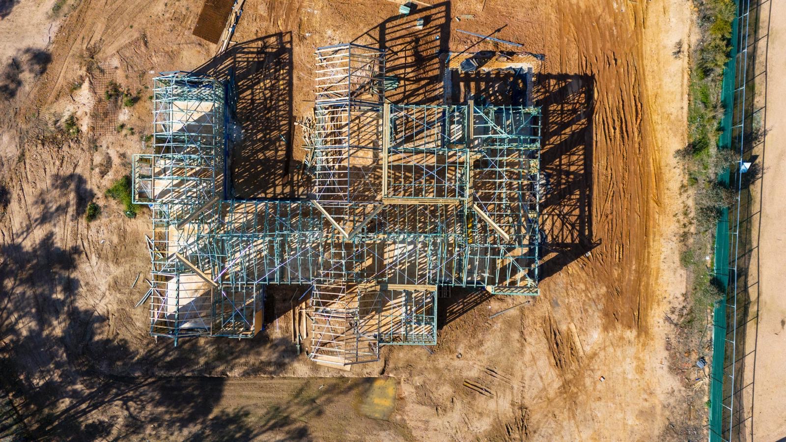 Detailed roof and wall framing